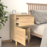 Bedside Cabinets 2 pcs Sonoma Oak 40x35x70 cm - Side View