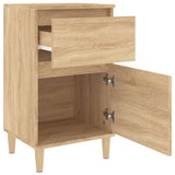 Bedside Cabinets 2 pcs Sonoma Oak 40x35x70 cm - Low Angle