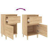 Bedside Cabinets 2 pcs Sonoma Oak 40x35x70 cm - Extra Image