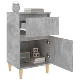 Bedside Cabinet Concrete Grey 40x35x70 cm - 45-Degree Angle