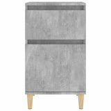 Bedside Cabinet Concrete Grey 40x35x70 cm - Rear View