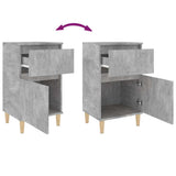Bedside Cabinet Concrete Grey 40x35x70 cm - Extra Image