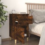 Bedside Cabinet Smoked Oak 40x35x70 cm - Side View
