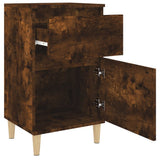 Bedside Cabinet Smoked Oak 40x35x70 cm - Low Angle
