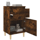 Bedside Cabinets 2 pcs Smoked Oak 40x35x70 cm - 45-Degree Angle