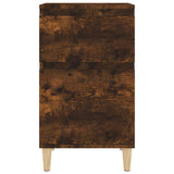 Bedside Cabinets 2 pcs Smoked Oak 40x35x70 cm - Rear View