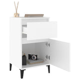 Bedside Cabinet White 40x35x70 cm - 45-Degree Angle