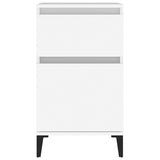 Bedside Cabinet White 40x35x70 cm - Rear View