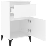 Bedside Cabinet White 40x35x70 cm - Low Angle