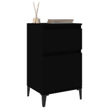 Bedside Cabinet Black 40x35x70 cm - Top-Down View