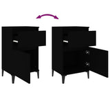 Bedside Cabinet Black 40x35x70 cm - Extra Image