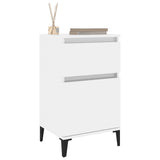 Bedside Cabinet High Gloss White 40x35x70 cm - Top-Down View