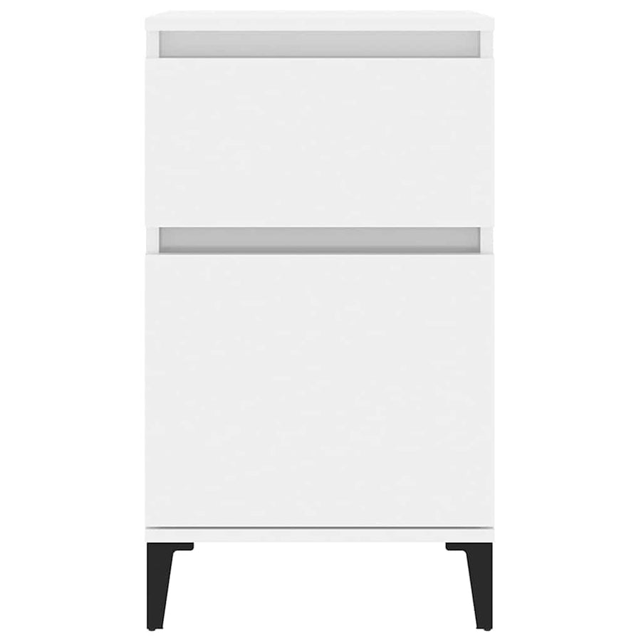 Bedside Cabinets 2 pcs High Gloss White 40x35x70 cm