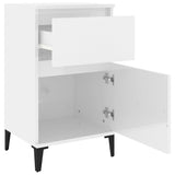 Bedside Cabinets 2 pcs High Gloss White 40x35x70 cm - Low Angle
