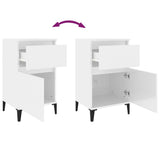 Bedside Cabinets 2 pcs High Gloss White 40x35x70 cm - Extra Image