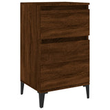 Bedside Cabinet Brown Oak 40x35x70 cm - Front View