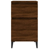 Bedside Cabinet Brown Oak 40x35x70 cm - Rear View