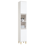 Bathroom Cabinet White 30x30x190 cm Engineered Wood - Top-Down View