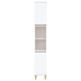Bathroom Cabinet White 30x30x190 cm Engineered Wood
