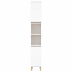 Bathroom Cabinet White 30x30x190 cm Engineered Wood
