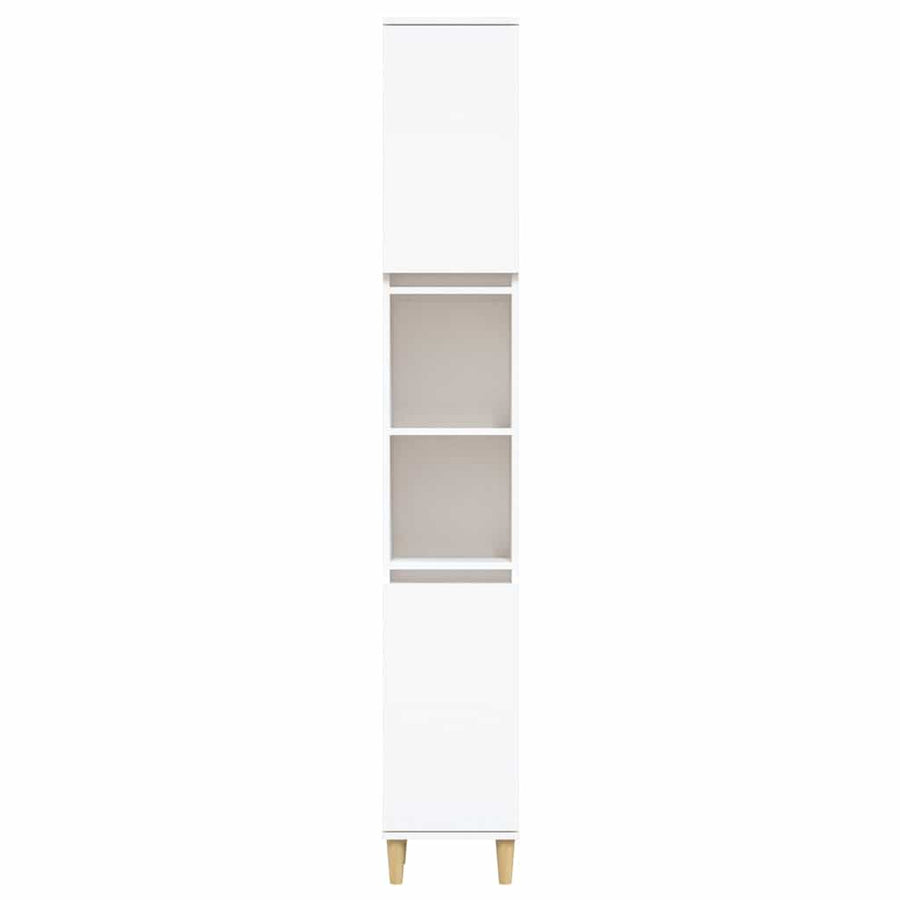 Bathroom Cabinet White 30x30x190 cm Engineered Wood