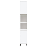 Bathroom Cabinet White 30x30x190 cm Engineered Wood