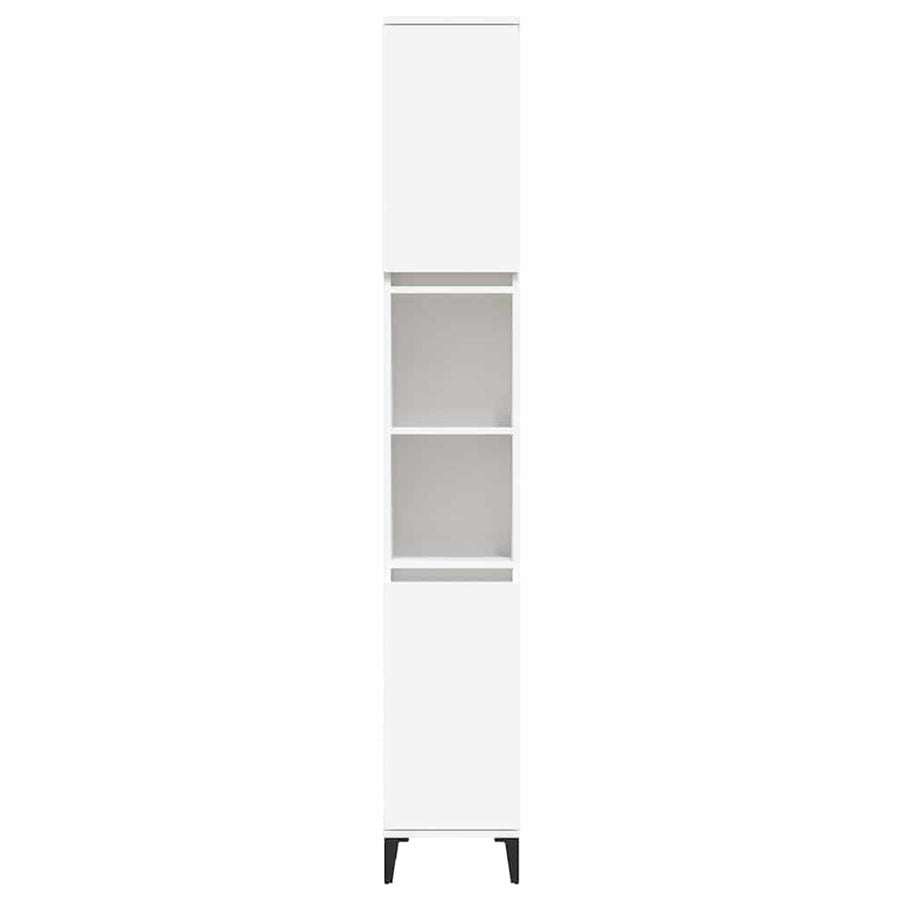 Bathroom Cabinet White 30x30x190 cm Engineered Wood