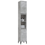 Bathroom Cabinet Concrete Grey 30x30x190 cm Engineered Wood - 45-Degree Angle