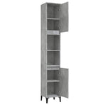 Bathroom Cabinet Concrete Grey 30x30x190 cm Engineered Wood