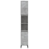 Bathroom Cabinet Concrete Grey 30x30x190 cm Engineered Wood