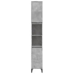 Bathroom Cabinet Concrete Grey 30x30x190 cm Engineered Wood