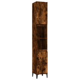 Bathroom Cabinet Smoked Oak 30x30x190 cm Engineered Wood