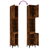 Bathroom Cabinet Smoked Oak 30x30x190 cm Engineered Wood - Extra Image