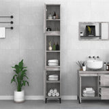 Bathroom Cabinet Grey Sonoma 30x30x190 cm Engineered Wood - Side View