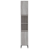 Bathroom Cabinet Grey Sonoma 30x30x190 cm Engineered Wood - Close-Up Angle