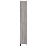 Bathroom Cabinet Grey Sonoma 30x30x190 cm Engineered Wood - Low Angle