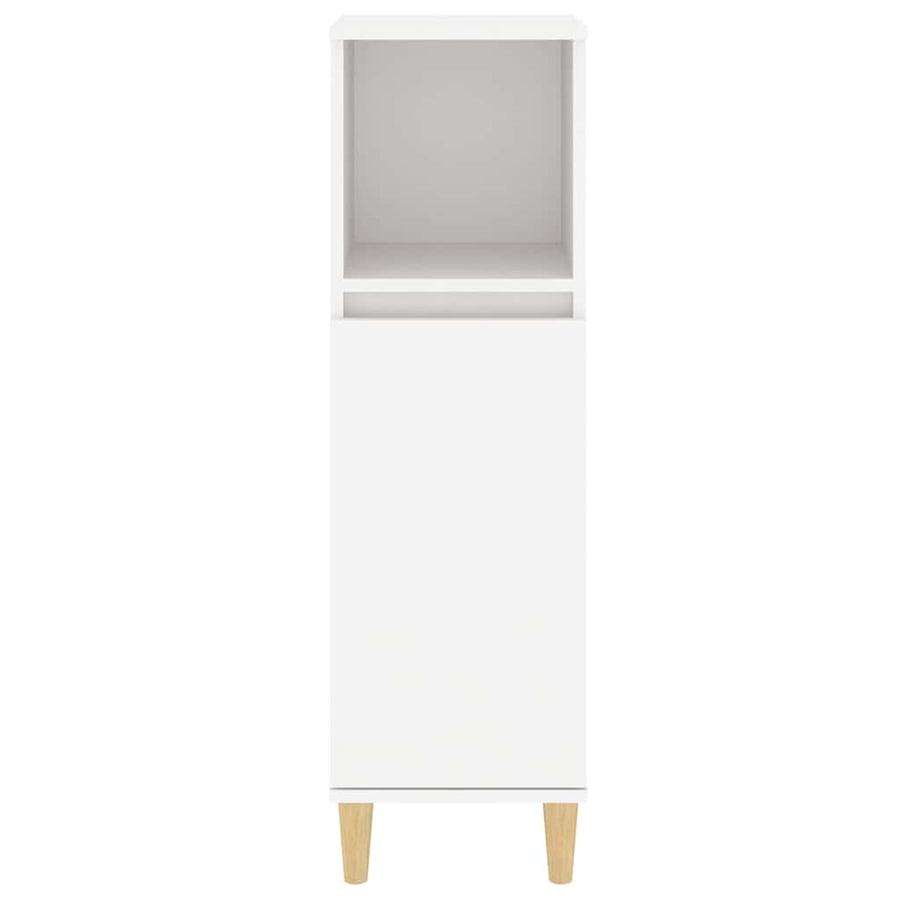 Bathroom Cabinet White 30x30x100 cm Engineered Wood