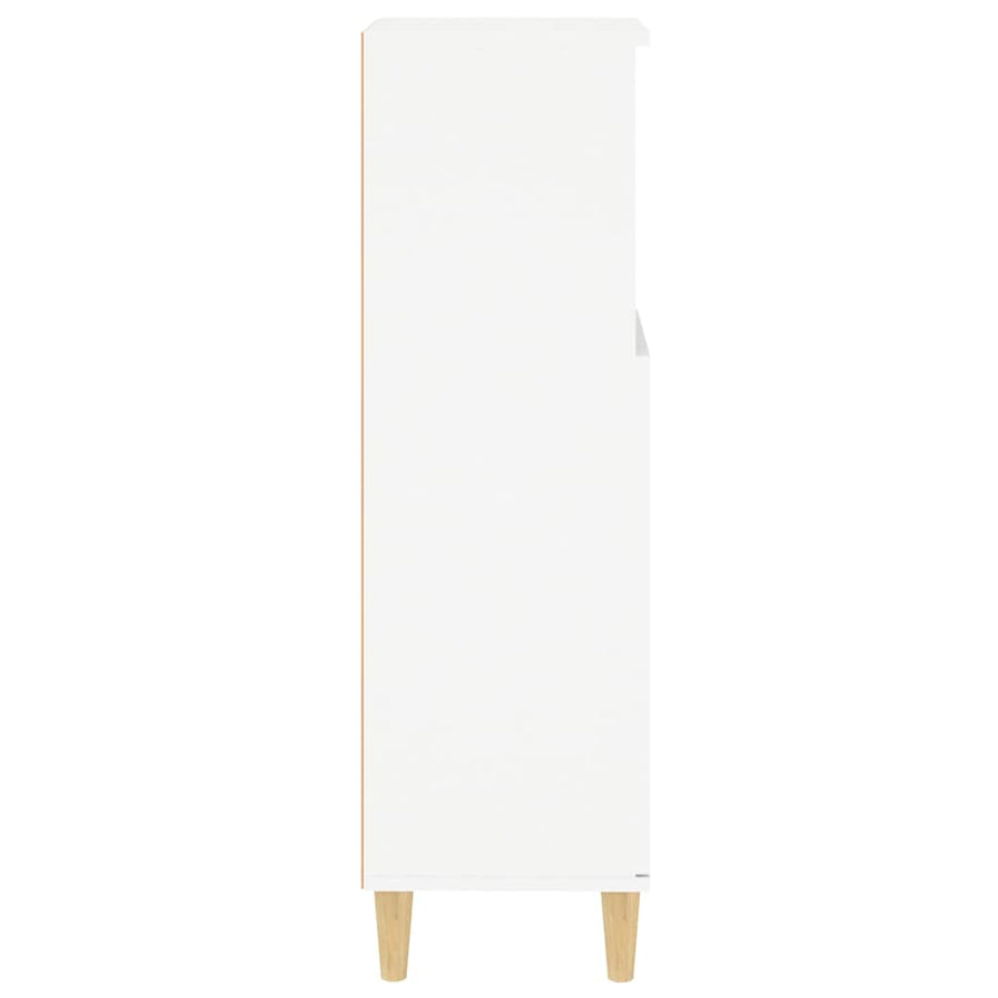Bathroom Cabinet White 30x30x100 cm Engineered Wood
