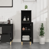 Bathroom Cabinet Black 30x30x100 cm Engineered Wood