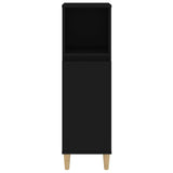 Bathroom Cabinet Black 30x30x100 cm Engineered Wood