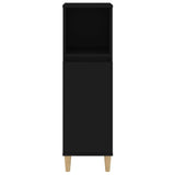 Bathroom Cabinet Black 30x30x100 cm Engineered Wood - Close-Up Angle