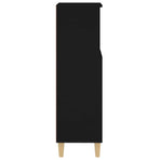 Bathroom Cabinet Black 30x30x100 cm Engineered Wood