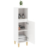 Bathroom Cabinet High Gloss White 30x30x100 cm Engineered Wood - Top-Down View
