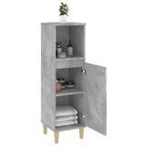 Bathroom Cabinet Concrete Grey 30x30x100 cm Engineered Wood - Top-Down View