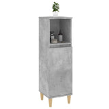 Bathroom Cabinet Concrete Grey 30x30x100 cm Engineered Wood - 45-Degree Angle