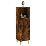 Bathroom Cabinet Smoked Oak 30x30x100 cm Engineered Wood - 45-Degree Angle