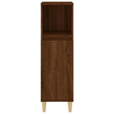 Bathroom Cabinet Brown Oak 30x30x100 cm Engineered Wood