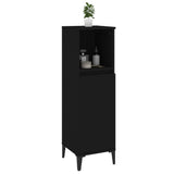 Bathroom Cabinet Black 30x30x100 cm Engineered Wood - 45-Degree Angle