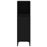 Bathroom Cabinet Black 30x30x100 cm Engineered Wood - Extra Image
