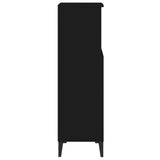 Bathroom Cabinet Black 30x30x100 cm Engineered Wood